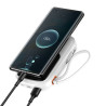 POWERBANK Baseus 20000mAh POWER BANK 22,5W z LED LCD i QC Quick Charge / PD Power Delivery / SCP kabel USB-C biały