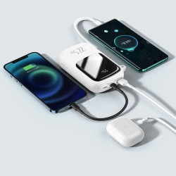 POWERBANK Baseus 20000mAh POWER BANK 22,5W z LED LCD i QC Quick Charge / PD Power Delivery / SCP kabel USB-C biały