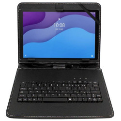 Etui z klawiaturą micro przewodową na tablet 9,7" - 11" cali uniwersalne / T-Mobile T Tablet 5G TCL TAB NXTPAPER iPad Lenovo