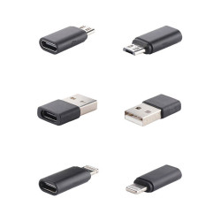 Zestaw do ładowania 5w1 USB-C z adapterami - kompaktowy