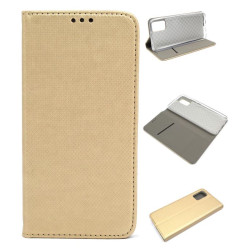 Etui Smart Magnet na telefon Samsung Galaxy A02s A025 złote