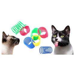 Sprężynka kolorowa zabawka dla kota 4 szt - aktywna zabawa