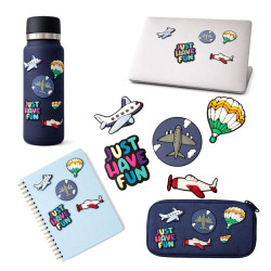 Naklejki 3D podróż samoloty balon - zestaw 5 szt.