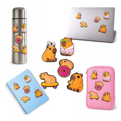 Naklejki 3D kapibara capybara - zestaw 5 szt. kawaii