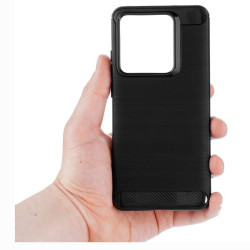 Etui Bumper Carbon LUX na telefon Realme GT 7 Pro 5G RMX5011 / GT 7T 5G RMX5085 / GT 7 RMX5061 czarne