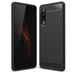 Etui Bumper Carbon LUX na telefon Huawei P30 ELE-L29 czarny