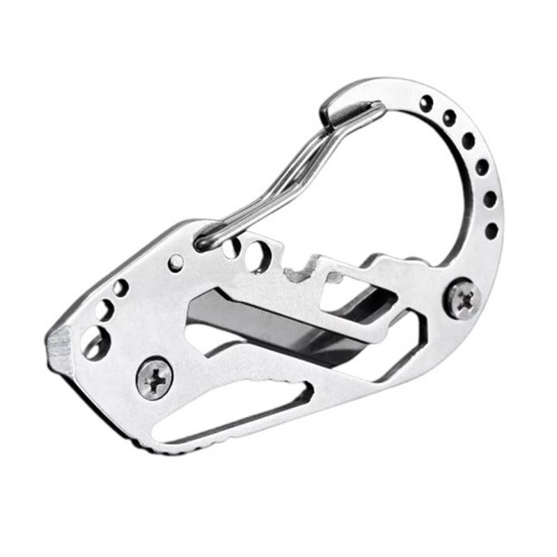 Uchwyt / karabińczyk wielofunkcyjny multitool na klucze brelok stal nierdzewna