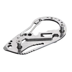 Uchwyt / karabińczyk wielofunkcyjny multitool na klucze brelok stal nierdzewna