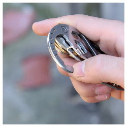 Uchwyt / karabińczyk wielofunkcyjny multitool na klucze brelok stal nierdzewna