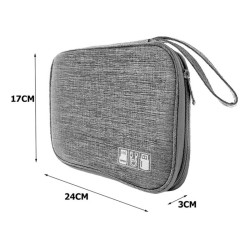 Organizer na kable saszetka podróżna etui torba do akcesoriów elektronicznych 24x17cm