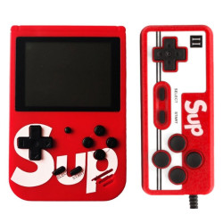 KONSOLA MINI GAME BOY RETRO idealny prezent na urodziny dla dziecka 400 gier czerwona +PAD