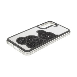 Etui TEDDY BEAR na telefon Samsung Galaxy S22 S901 damskie dziewczęce na prezent urodziny święta czarne