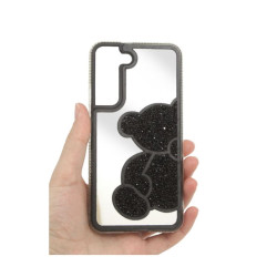 Etui TEDDY BEAR na telefon Samsung Galaxy S22 S901 damskie dziewczęce na prezent urodziny święta czarne