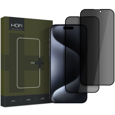 9H SZKŁO hartowane na telefon Apple iPhone 16 Pro Max A3296 / iPhone 17 Pro Max A3526 HOFI PRIVACY PRO+ 2szt