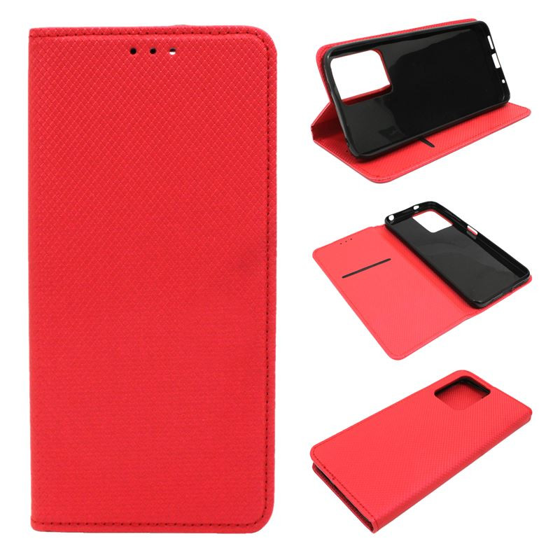 Etui Smart Magnet na telefon Xiaomi Redmi Note 12 4G LTE MZB0E7NEU MZB0DOBEU czerwone