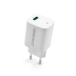 Ładowarka sieciowa VIDVIE PLE249 USB-A QC 3.0 18W biała | Szybkie ładowanie