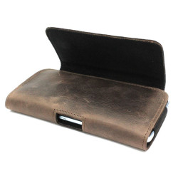Etui Kabura skórzana CRAZY 3D na telefon LG G8x V50s Samsung Galaxy Z Fold 7 / 6 / 5 / 4 / 3 / 2 ciemno brązowe