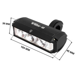 Lampka rowerowa LED na przód uniwersalny zacisk na kierownicę USB mocna czarna
