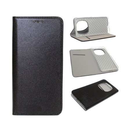 Etui Smart Magnet na telefon Xiaomi Redmi Note 14 Pro 5G 24090RA29G / 14 Pro+ 5G 24115RA8EG / POCO X7 5G czarne