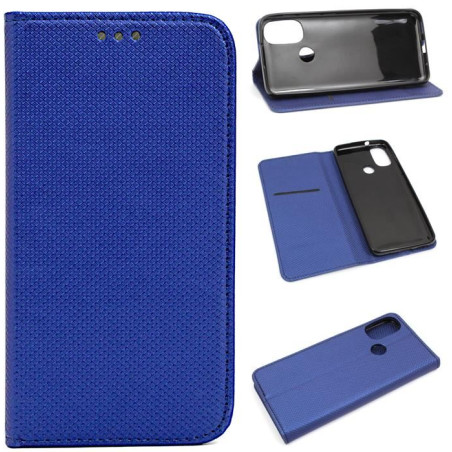 Etui Smart Magnet na telefon motorola moto e20 e30 e40 granatowe