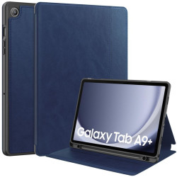 ETUI LEATHER CASE PEN na tablet Samsung Galaxy Tab A11+ WiFi X230 5G X236 / A9+ WiFi X210 5G X216 11" cali granatowe