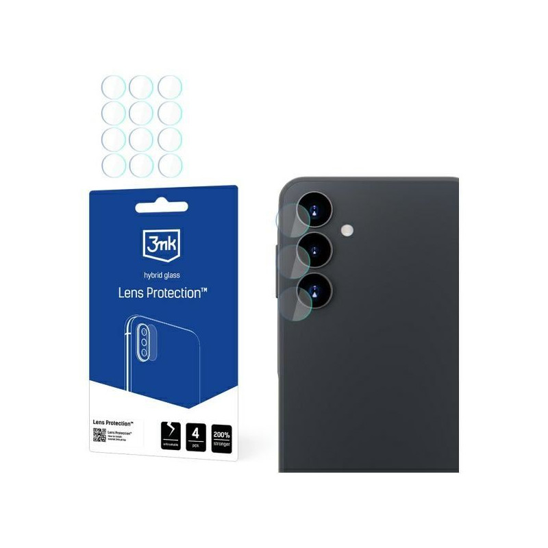 3MK FLEXIBLE GLASS szkło hybrydowe na telefon Samsung Galaxy A35 5G A356 A55 5G A556 M35 5G M356 S24 FE 5G S721 camera lens