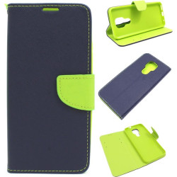 Etui Fancy Diary na telefon motorola moto g9 play / e7 plus granatowe