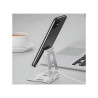 Podstawka / stojak / statyw / uchwyt biurkowy metalowy na telefon / tablet srebrna