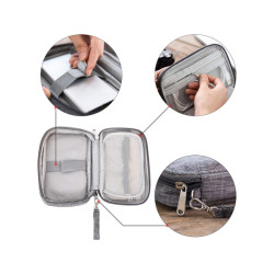 Organizer na kable saszetka podróżna etui torba do akcesoriów elektronicznych 19x13cm