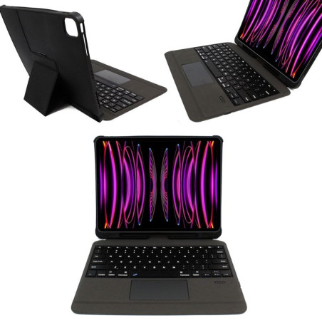 Etui pancerne bluetooth na tablet Apple iPad Air 13 M4 2026 Air 13 M3 2025 Air 13 M2 2024 Pro 12.9 2020 Pro 12.9 2018 czarne