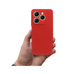 Etui Silicon Case na telefon Infinix HOT 40 Pro 4G LTE X6837 / Tecno Spark 20 Pro KJ6 czerwone MATT