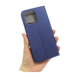 Etui Smart Magnet na telefon motorola moto g17 4G / g17 power 4G / g15 4G / g15 power 4G / g05 4G / e15 4G granatowe
