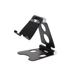 Podstawka / stojak / statyw / uchwyt biurkowy metalowy na telefon / tablet czarna