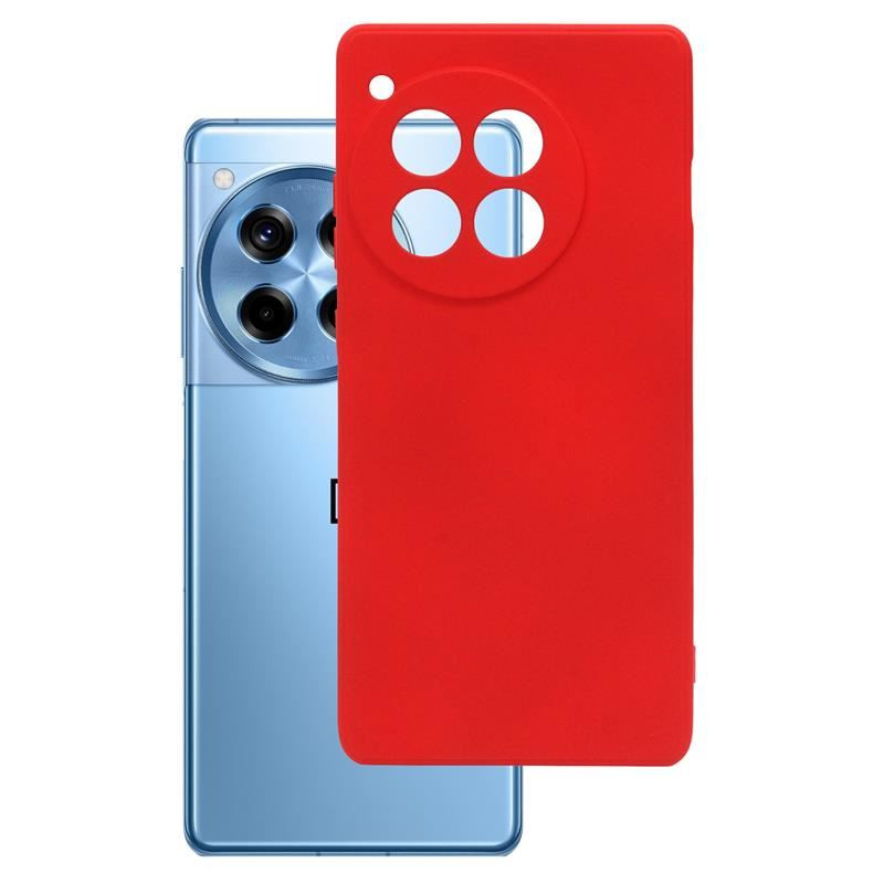 Etui Silicon Case na telefon OnePlus 12R 5G CPH2609 / Ace 3 5G PJE110 czerwone MATT