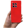 Etui Silicon Case na telefon OnePlus 12R 5G CPH2609 / Ace 3 5G PJE110 czerwone MATT
