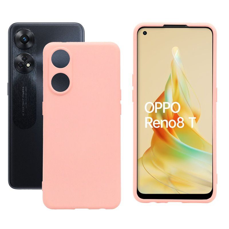 Etui Silicon Case na telefon OPPO Reno 8T 4G CPH2481 jasnoróżowe MATT