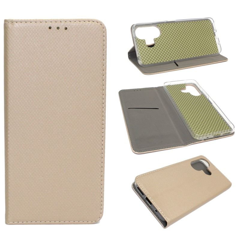Etui Smart Magnet na telefon Xiaomi Redmi 13 4G / 5G złote