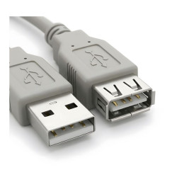 Przedłużacz kabla USB 2.0 przewód 5m męski-żeński - szary kabel przedłużający USB