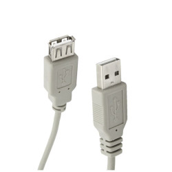 Przedłużacz kabla USB 2.0 przewód 5m męski-żeński - szary kabel przedłużający USB