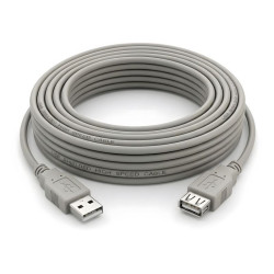 Przedłużacz kabla USB 2.0 przewód 5m męski-żeński - szary kabel przedłużający USB