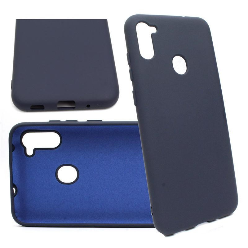 Etui Silicon Case na telefon Samsung Galaxy A11 A115 / M11 M115 granatowe