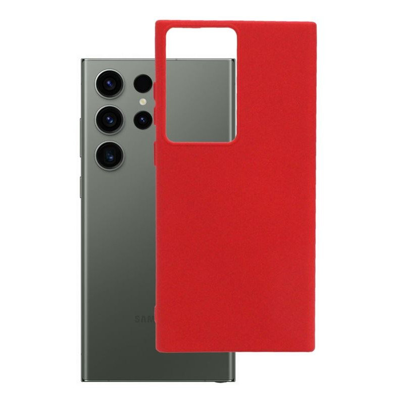 Etui Silicon Case na telefon Samsung Galaxy S23 Ultra S918 czerwone
