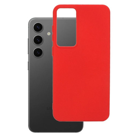Etui Silicon Case na telefon Samsung Galaxy S24 5G SM-S921 czerwone