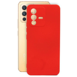 Etui Silicon Case na telefon Vivo V23 5G V2130 czerwone MATT