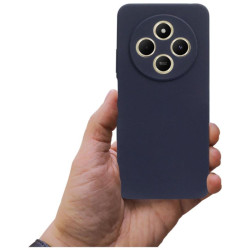Etui Silicon Case na telefon Xiaomi Redmi 14C 2409BRN2CA / POCO C75 2410FPCC5G granatowe MATT