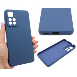 Etui Silicon Case na telefon Xiaomi Redmi Note 11 Pro Plus Pro+ 5G granatowe MATT