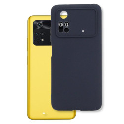Etui Silicon Case na telefon Xiaomi POCO M4 Pro 4G / LTE granatowe