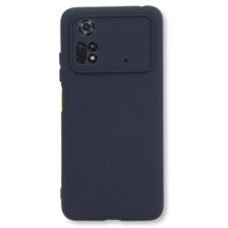 Etui Silicon Case na telefon Xiaomi POCO M4 Pro 4G / LTE granatowe