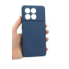 Etui Silicon Case na telefon Xiaomi POCO X6 Pro 5G / Redmi K70e 5G granatowe