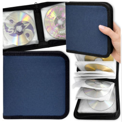 ETUI POKROWIEC FUTERAŁ NA PŁYTY 40 szt PŁYT CD / DVD / Blu-ray granatowe